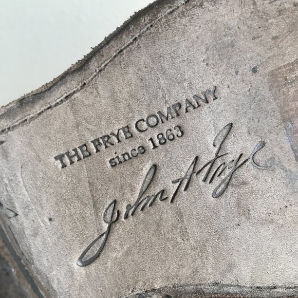 Frye Philip Woven Leather Brown Harness Boots Size 7 - Picture 9 of 9